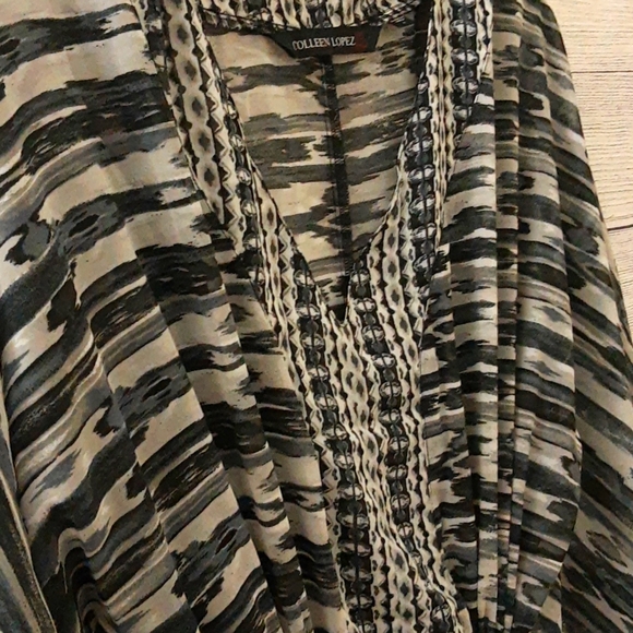 Colleen Lopez 2-in-1 Midi Caftan with Slip, Dress Swim Cover Up L/XL NWOT - Picture 3 of 12